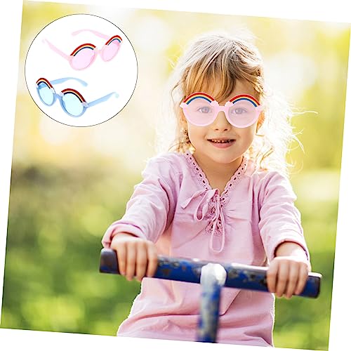 2pairs Boys and Girls Sunglasses Blue Light Blocking Fashionable Boys Girls Glasses Safe Comfortable Decorative Eyewear Photo Props for4