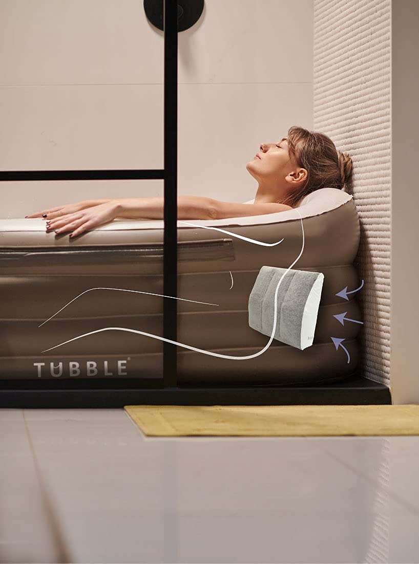 Tubble What-a-Pillow - Wygodna poduszka do kąpieli - poduszka wodna - kolor szarobrązowy