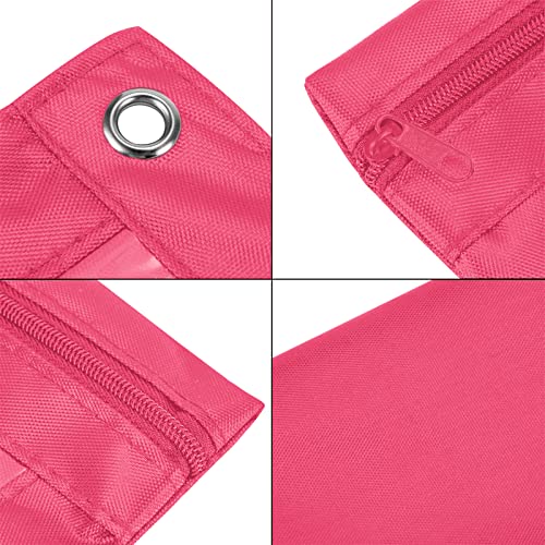 Image of 3-Ring Pen Pencil Pouch with Clear Window Stationery Bag Binder Case Classroom Organizers Pink