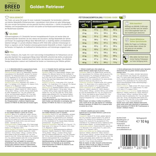 Wildsterne Breed Selection Golden Retriever, 10 kg | Getreidefreies Trockenfutter | Monoprotein | von Tierärzten entwickelt