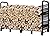 Fandature 8Ft Firewood Rack Adjustable Fireplace Wood Holder For Outdoor Indoor Storage Log-Heavy Duty Fire Log Lumber Stand Stacker, Black