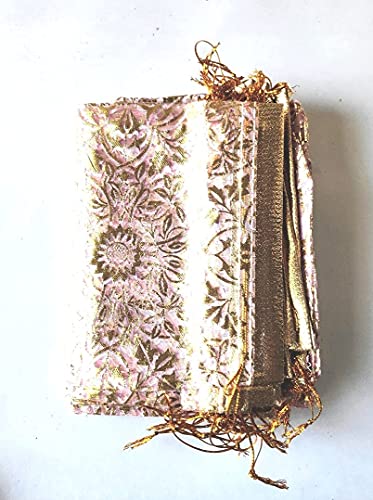 Image of 6 Inch x 8 Inch Net Fabric Drawstring Pouch for Dry Fruits Packing, Organza Shagun Potli, Bags for Return Gifts Pack, Pouches For Jewellery (Pack of 100, Gold)