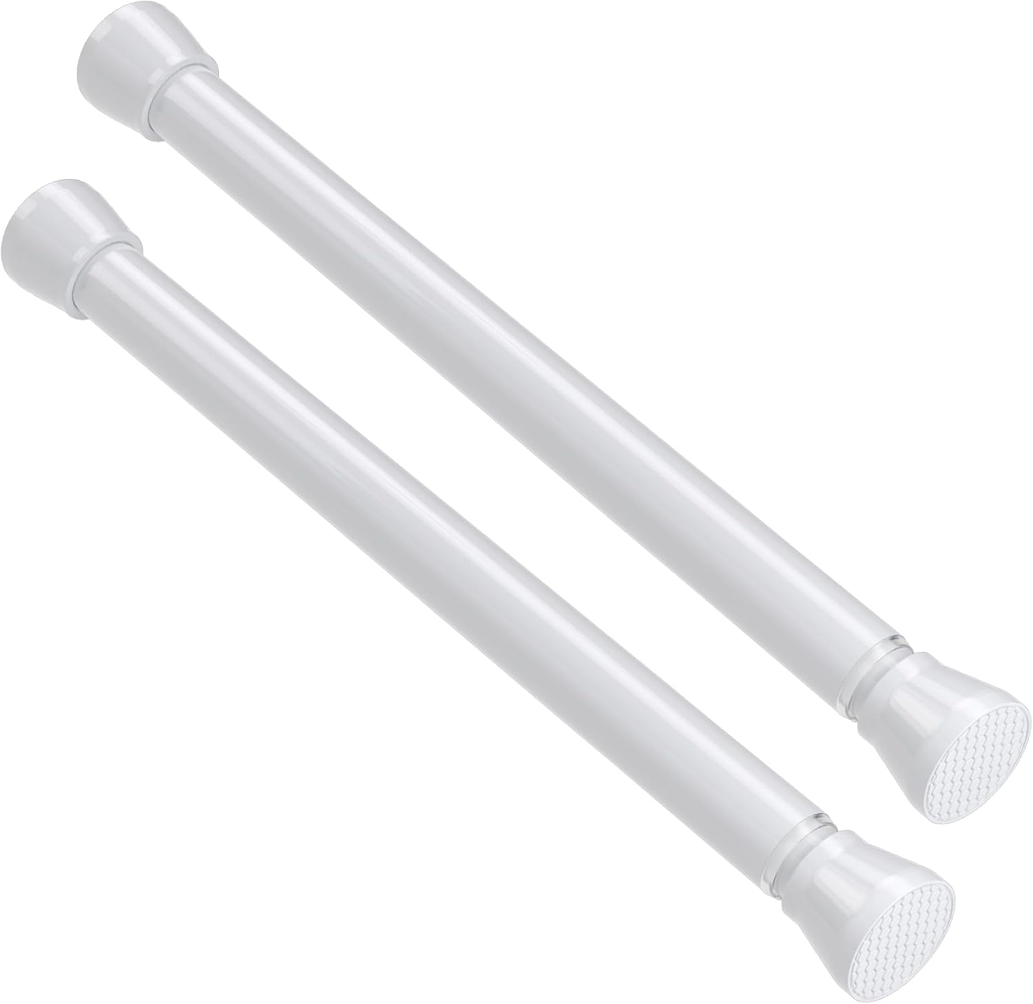 Tension Curtain Rods 18 to 28 Inch Adjustable White Tension Rods 18\\\" to 28\\\"-2Pcs White