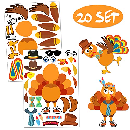 Image for Make-A-Turkey Thanksgiving Stickers