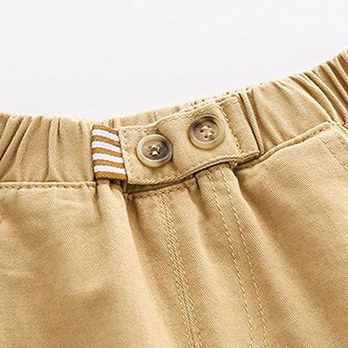 Moonker Toddler Jogger Pants Girls Boys Elastic Waist Solid Color 2222222 with Pockets Summer Vacation Casual3
