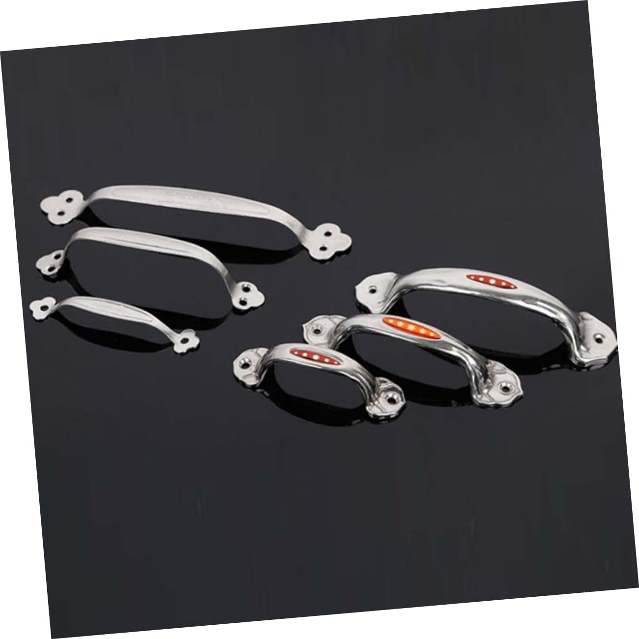 ORFOFE 5pcs Stainless Steel Plum Blossom Handle Grab Bars for Bathroom Safety Hand Rail Support Assist