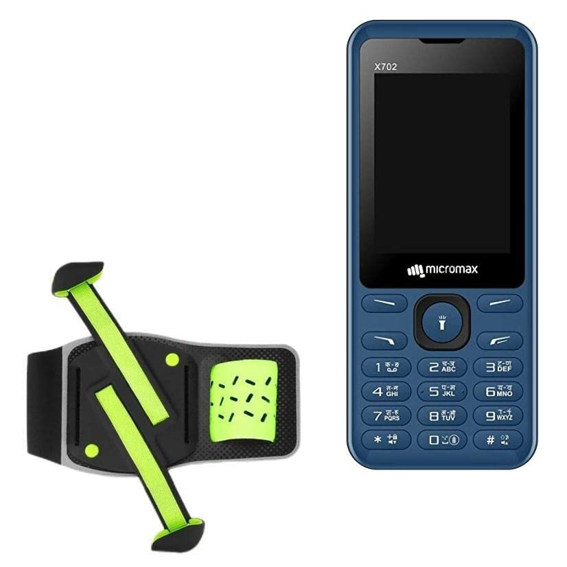 BoxWave Holster Compatible with Micromax X702 - FlexSport Armband, Adjustable Armband for Workout and Running - Stark Green