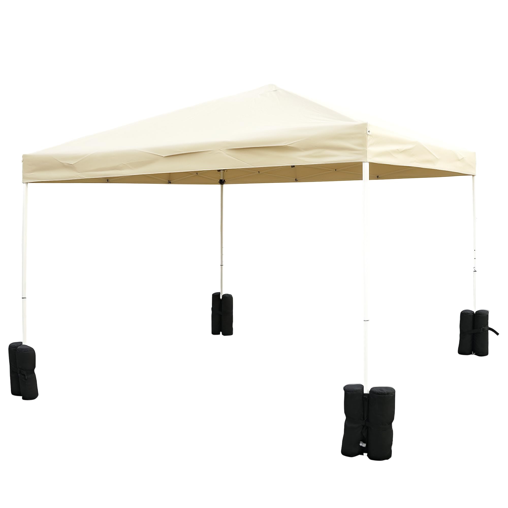 Outsunny Lot 4 Sacs de lestage de Fixation pour tonnelle Parasol pavillon, Poids de lestage de pavillon, Volume Max. 15 kg, Noir