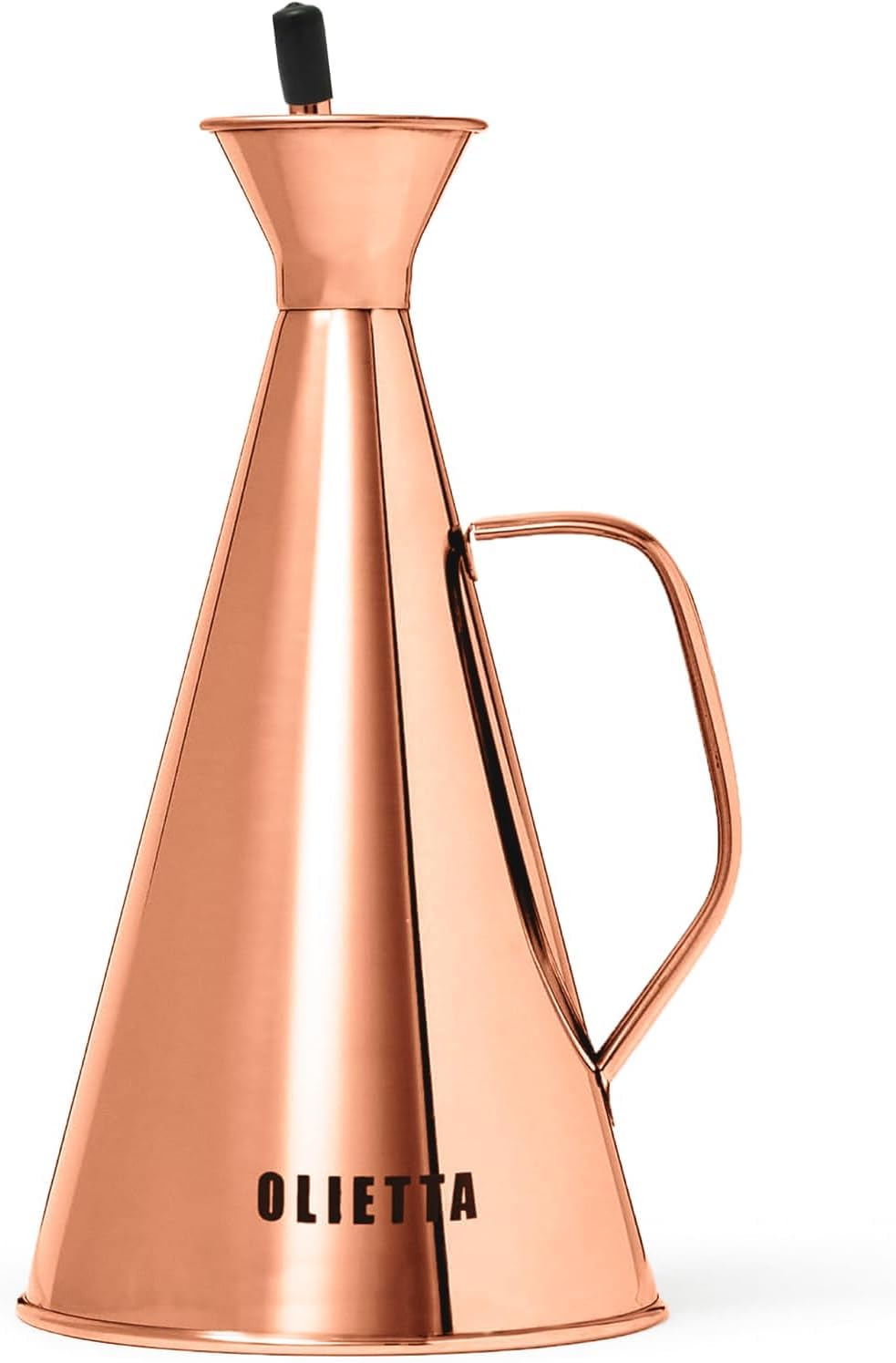 Olietta Oil Dispenser Copper Stainless Steel Non Drip Leak Proof No Mess Olive Oil & Vinegar Pourer & Kitchen Drizzler Bottle 750ML 0.75 Litre Great for Pouring & Drizzling Easy to Clean & Leakproof