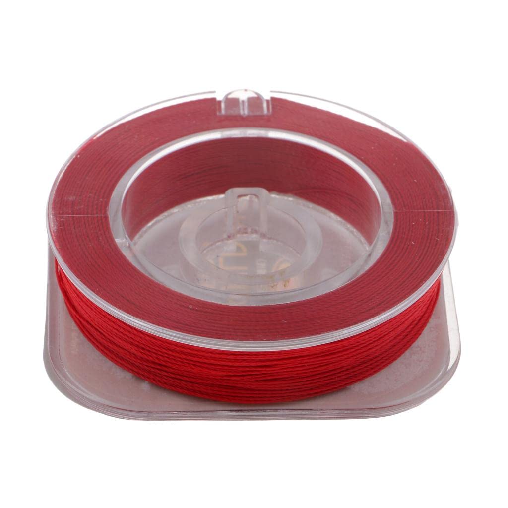 Anneau de Guidage de Canne à Wrap Line Thread 55 Yds Rod Building Thread - Rouge, 50m, Rouge, 50m