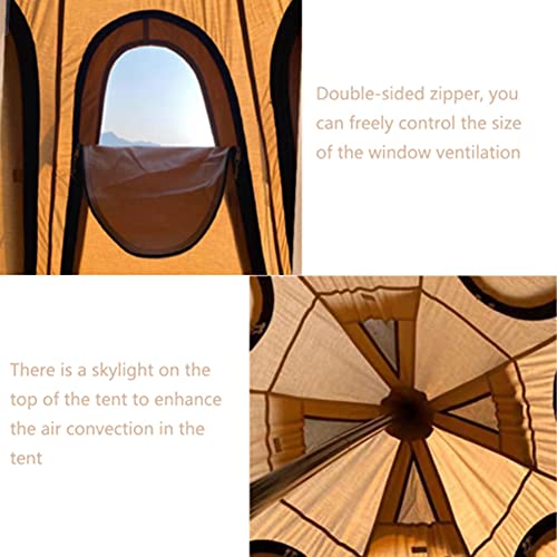 Tenten Buitenkampeertenten 4 personen - Draagbare waterdichte piramide-tipi-tent Octagon Tipi-tent for volwassenen Indiase tenten met fornuisgat Camping Steeple Yurt-tent - Afbeelding 4
