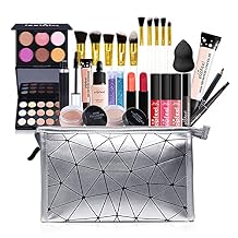 All in One Makeup Kit Makeup Kit for Women Full Kit,Multipurpose Makeup Kit,Cosmetic Starter Beauty Kit Include Makeup Brush Set,Eyeshadow,Lip Gloss,Eyebrow Pencil,Mascara,Travel Carry Bag KIT007