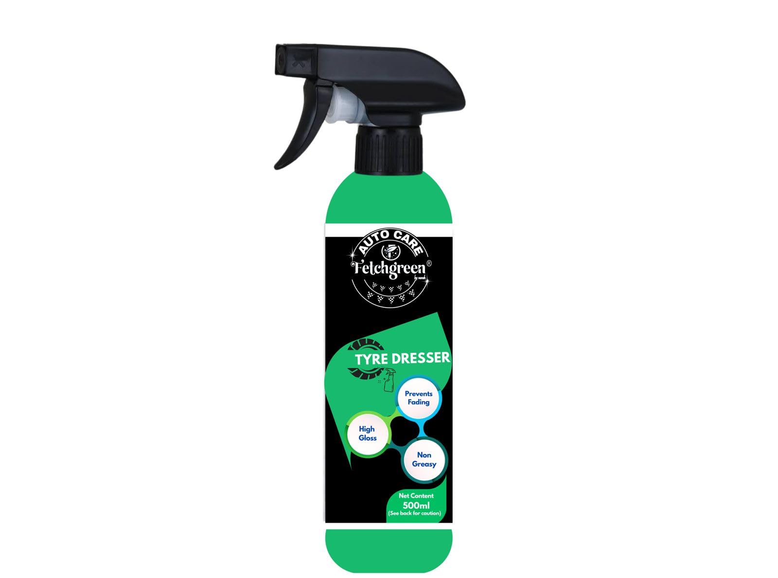 FETCHGREEN Auto CareTyre Dresser (500 ml) Plus One Free Sponge Applicator Pad.-image-15