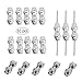 Produktbild Mein HERZ 10 Stücke Duplex Klemme, Litzenverbinder Seilverbinder, 3mm Edelstahl, M3 Klemme Seilklemme Drahtseilklemmen Duplex Clips von Edelstahl 2-Post Drahtseil Clip Kabelklemme