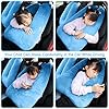 MROUEN Travel Pillow, Travel Pillow for Kids, Sleeper Hold Pillow Travel, Removable U-Shaped Pillow for Adults and Children to Support Head and Body in The Back Seat of Long Car Trips (Blue) #5
