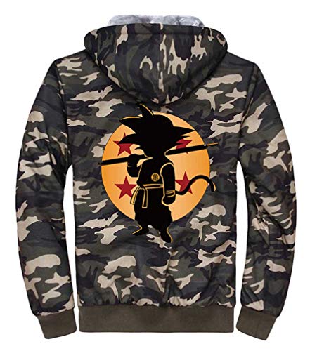 WANHONGYUE Dragon Ball Son Goku Anime Sudadera con Capucha Sweatshirts Unisex Cosplay Disfraz Invierno Espesar Suéter Chaqueta 28 L