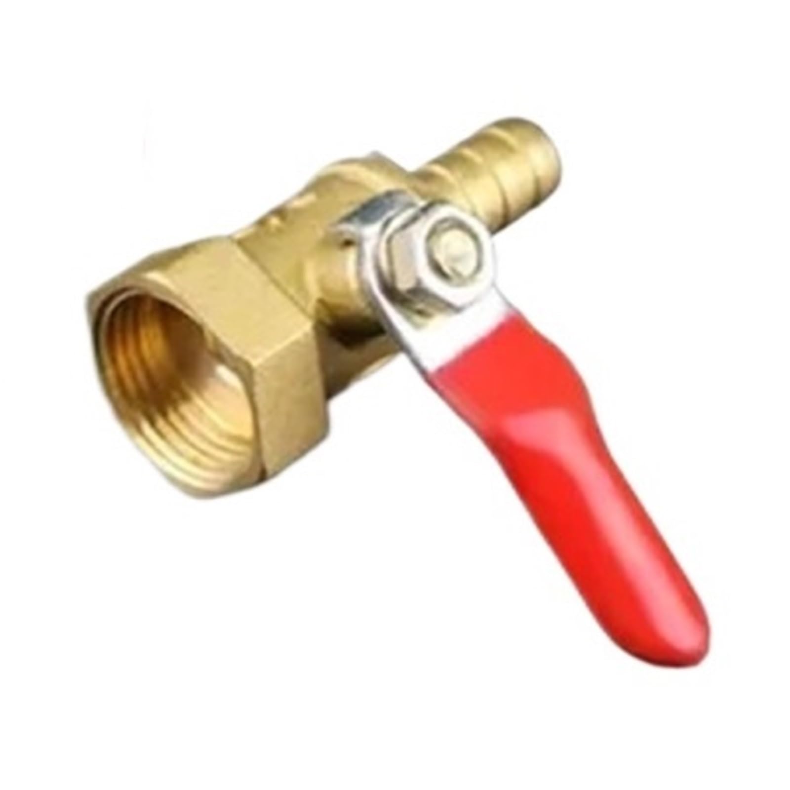 Valvola di Sovrappressione Raccordi per Tubi in Ottone per Acqua, Olio, Aria, Gas, valvola a Sfera, connettore Pneumatico, regolatore, Maniglia, 6-12 mm, portagomma in Linea(1/2",C)