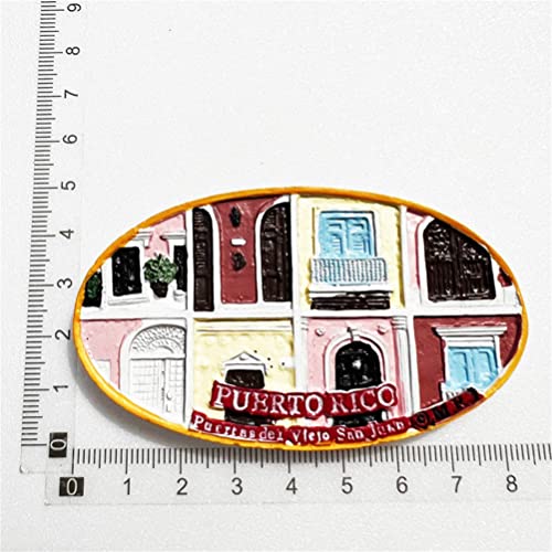 Imán decorativo artesanal San Juan Puerto Rico 3.3x2 in miniatura 5