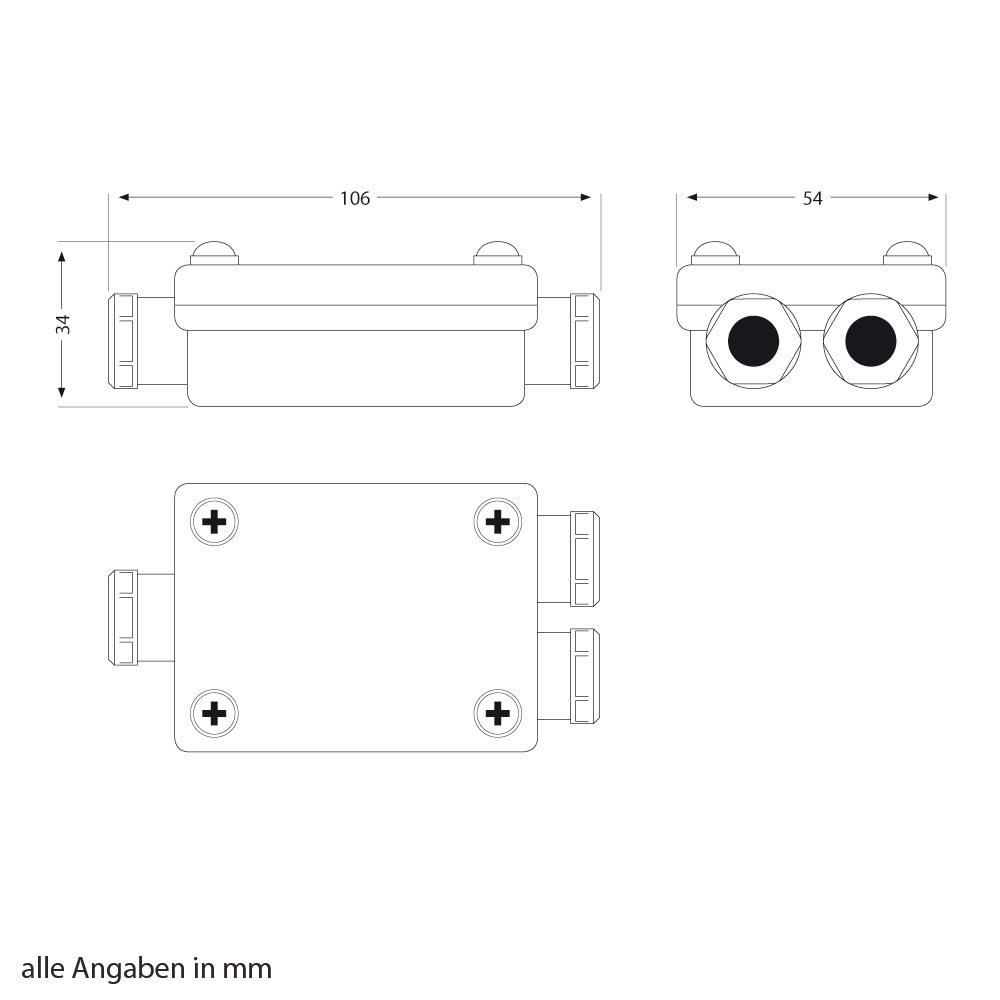 ledscom.de 10 piezas Conector de cable de 2 vías para uso en exteriores, IP68, manguito para cable de 6-8 mm de diámetro