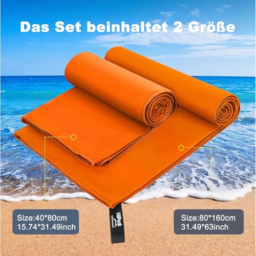 HiiPeak Mikrofaser Handtuch Kompakt und Leicht Microfaser Handtücher Fitness Schnelltrocknend microfaser Badetuch Saugfähiges Sporthandtuch… – Ansicht 3