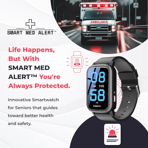 Smart Med Alert Elderly Cellular Medical Alert Device | Fall Detection | Senior Wearable Smartwatch thumb #5
