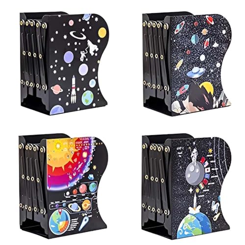 Volo Expandable Bookcase Desktop Bookend/ Book Stand/ Book Holder/ Book Organizer, Adjustable Book Rack for Kid Office Book Organizer Box Book Stand, Book Organiser, File Holders Organizer (Color : Black)