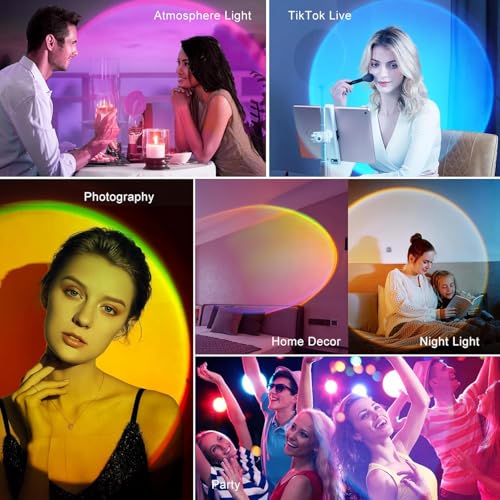 Tsrarey Sunset Lamp T3 – App-Controlled RGB Projector with White Noise — view 8