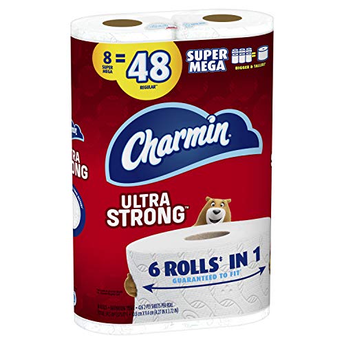 Image of Charmin Ultra Strong Toilet Paper, Super Mega Roll, 8 Count of 426 2-Ply Sheets Per Roll