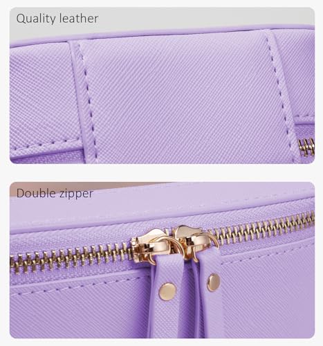 Image of LETGO Small Makeup Bag Pouches for Purse Clear Makeup Bag for Purse Accessories Make Up Bag Small Car Organizer and Storage (Mini Purple)