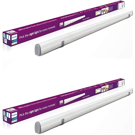 Philips Smart Wi-Fi LED Batten 24-Watt WiZ Connected (Pack of 2) (Shades of White + Tuneable + Dimmable + Pre-Set Modes) (Compatible with Amazon Alexa and Google Assistant), Pack of 2