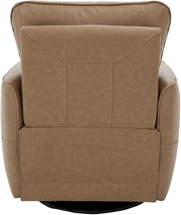 BarcaLounger Maple Power Swivel Glider Recliner-Seville-Fawn