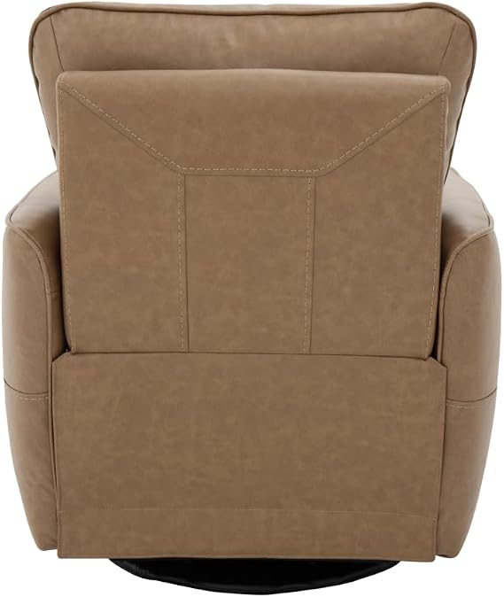 BarcaLounger Maple Power Swivel Glider Recliner-Seville-Fawn