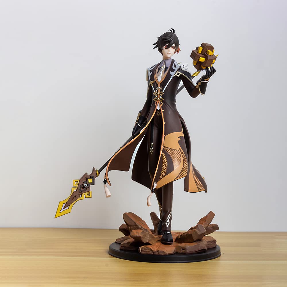 BRADECZhongli, Genshin Impact, Morax Character Artwork Sculpture, Anime Game PVC Figure, Otaku Anime Fan Birthday Gift, Computer Desk Decoration, Adult Collectible Toy