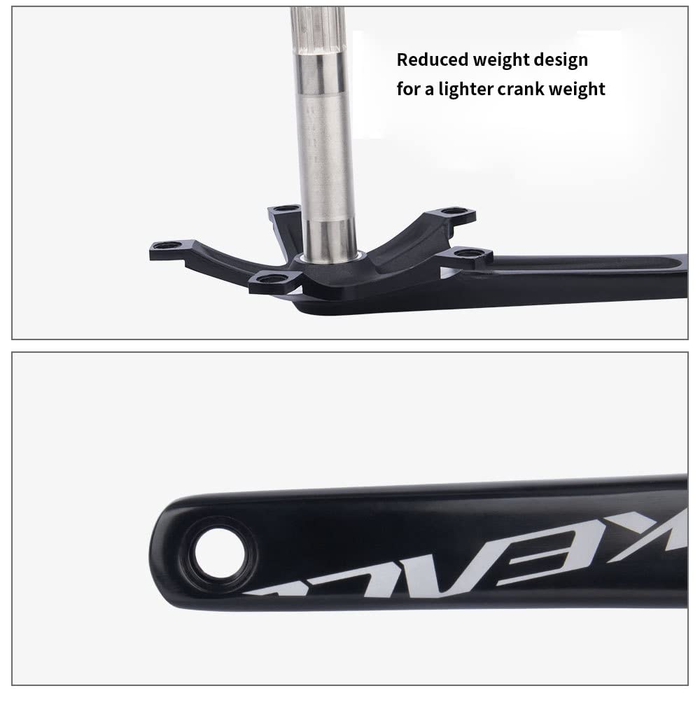 Bici da Campo Guarnitura 165mm Braccio Pedivella 48T 49T Corona Singola Guarnitura Cava Integrata Set di Pedivelle