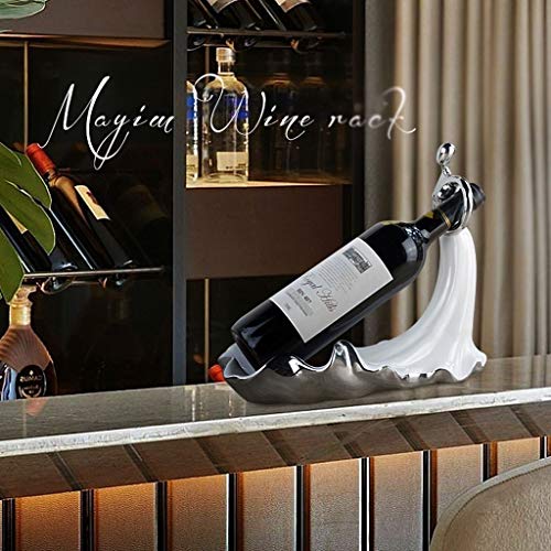 Soporte de vino cerámico hecho a mano, ahorro de espacio miniatura 5