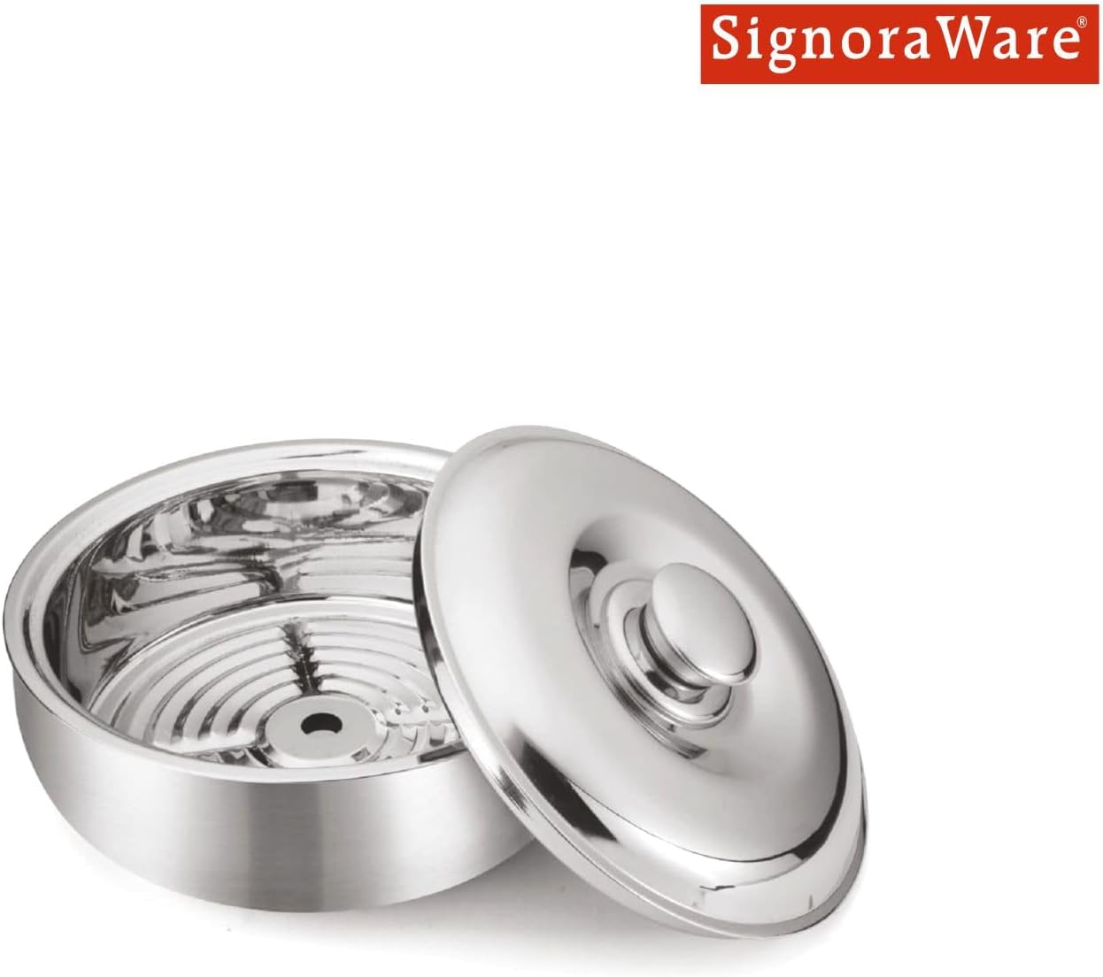 Signoraware Casserole Serving Bowl Container with Coaster, Insulated Stainless Steel with Insulated Steel Lid| Belly Shape Hot Pot, Food Grade, Bpa Free Serverware (1000ml, Set 1 Silver)