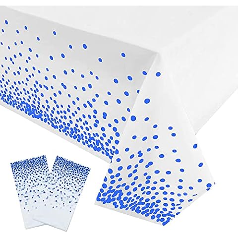 Blue and White Disposable Tablecloths for Parties Cover