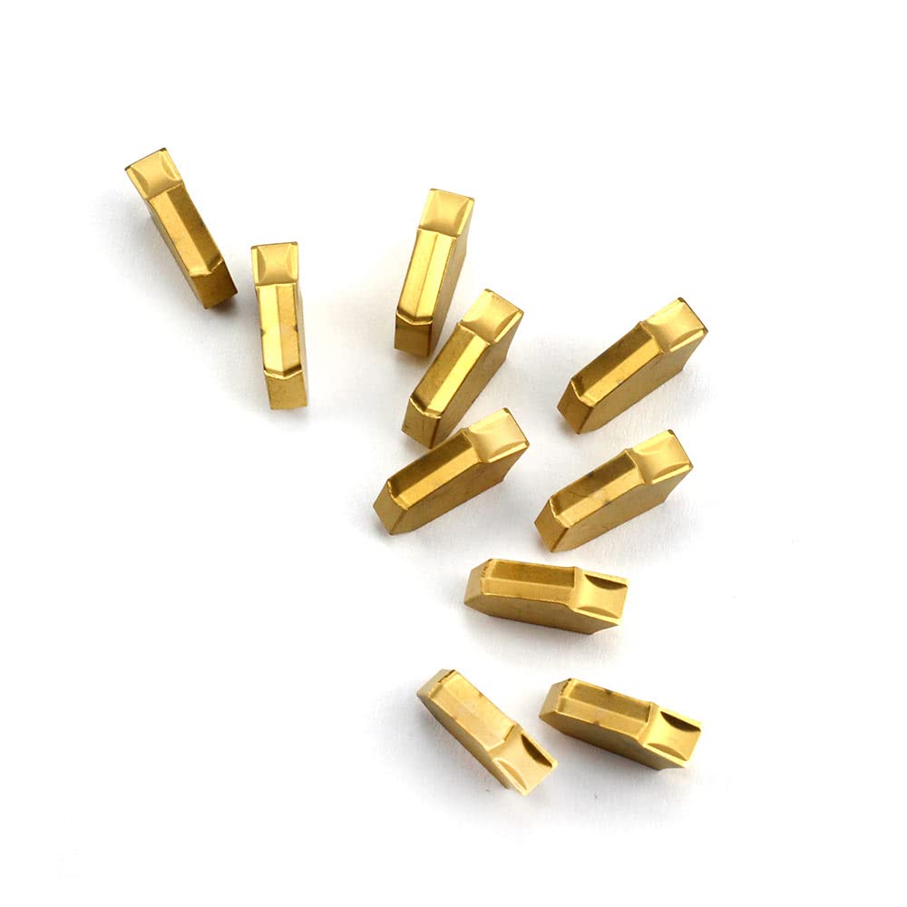 OSCARBIDE Carbide Insert GTN-4(QC1404) Multilayer Coated CNC Carbide Grooving Inserts for Lathe Grooving Cut-Off Tool,10 Pieces/Pack