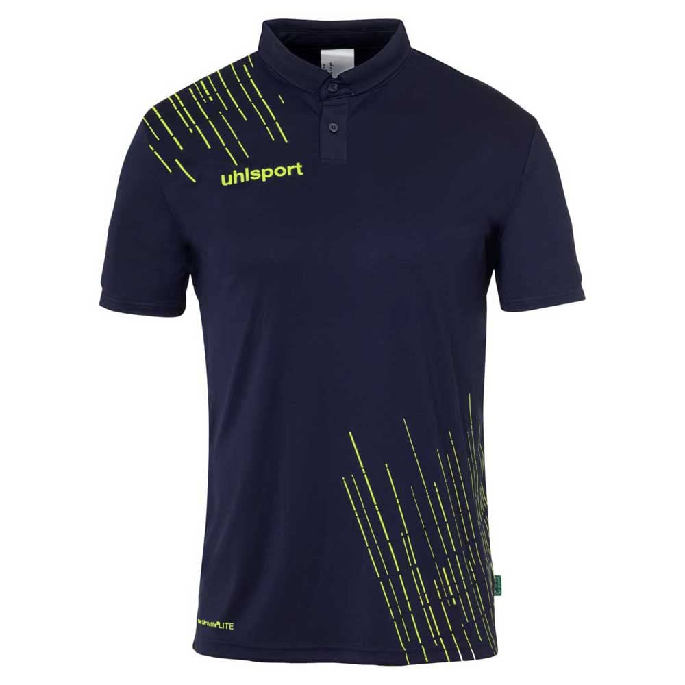 uhlsport Boys Sports Polo, Navy/Fluo Yellow, 152