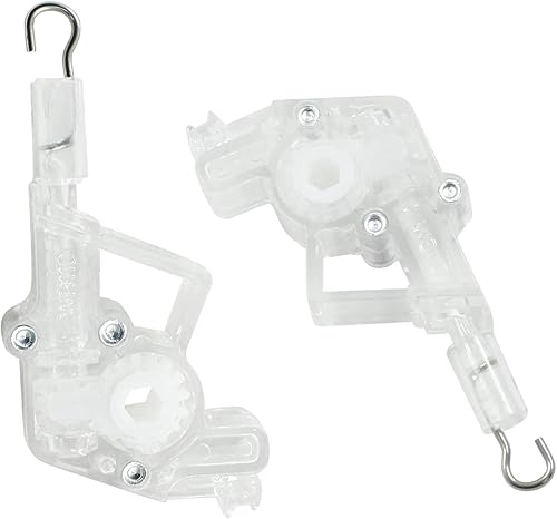 Miniatura 4 de 4 piezas de inclinador de varita, mecanismo de control de repuesto para persianas horizontales en forma de D con conexión de gancho, compatible con