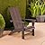 Psilvam Modern Adirondack Chair, Oversized Poly Lumber Fire Pit Chair, 350 Lbs Support Patio Chairs for Garden, Weather Resistant Adirondack Chair Looks Like Real Wood (Brown)