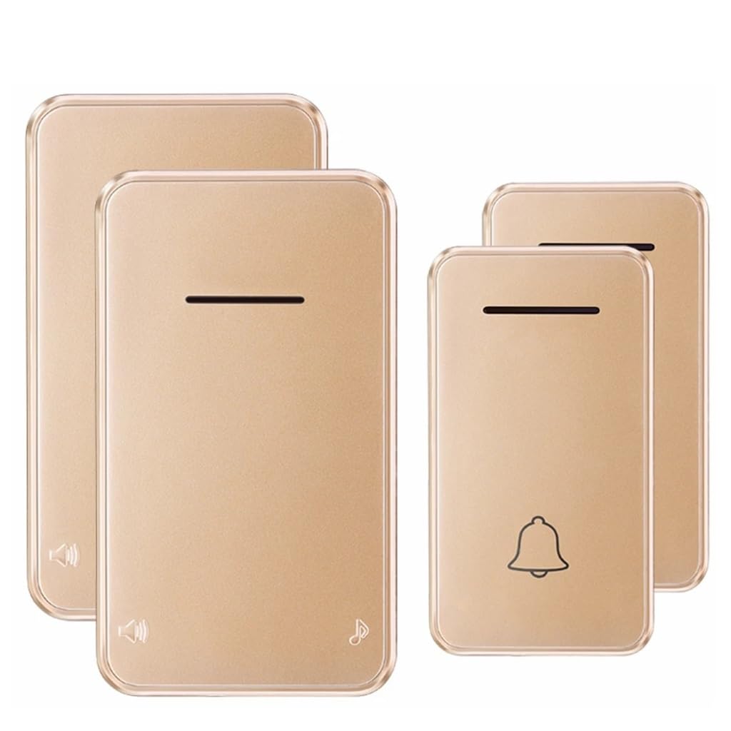 Carillon sonnette sans fil auto-alimenté étanche avec lumière LED