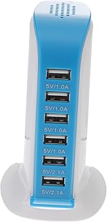 MUSISALY Carregador USB Adaptador USB De 6 Portas USB A Carregador Adaptador USB De 6 Portas Carregador De Porta USB Estação De Carregamento Tomada USB Azul Adaptador USB Adaptador USB