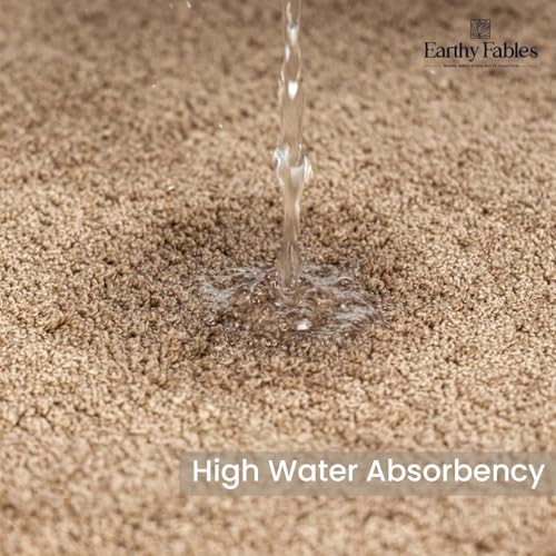 Image of Earthy Fables Soft Microfiber Bath Mat - Loop Pile, Quick Dry, Anti-Skid, Water Absorbent, Non-Slip, Machine Washable Floor Rug, Shower Mat, Door Mat for Bathroom, Bedroom, 60x40 cm - Beige