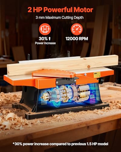 VEVOR 6-Inch Spiral Cutterhead Jointer