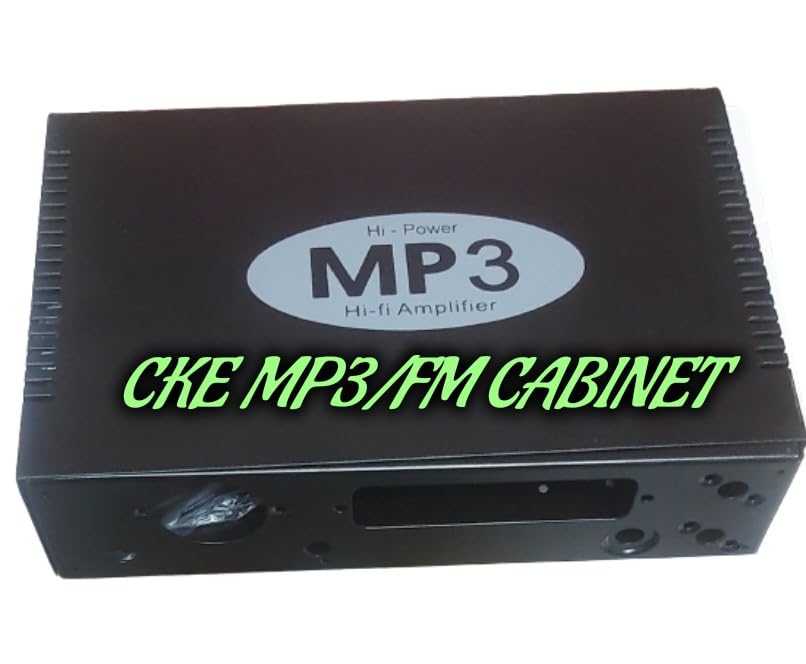 Image of CKE Cabinet for Amplifier of Mp3 /Fm Box Body Chassis only Black Colors Cabinet with All Screw Bolt with Volume Connector knob with Bass and Treble and All Fittings Etc