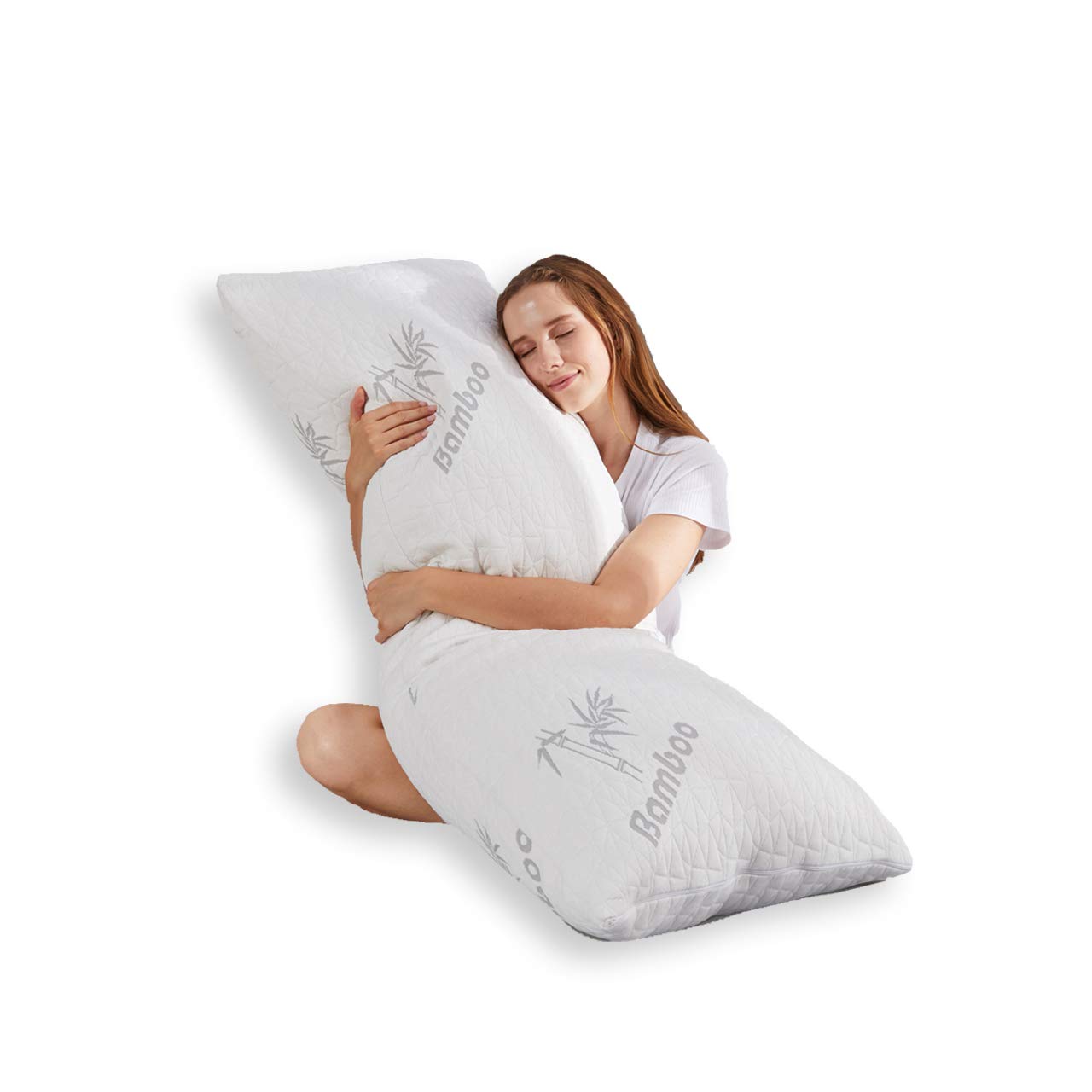 Downcool Body Pillow For Adults 100 Shredded Memory Foam Long