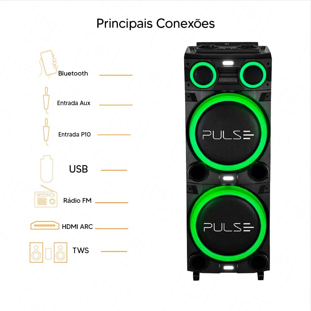 Caixa de Som Pulse Torre Sp516 Double 12