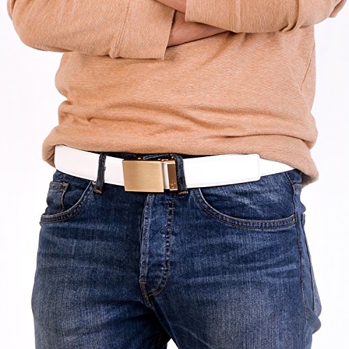 Image of Mission Belt Men's Leather Ratchet Belt, 40mm Metal Collection