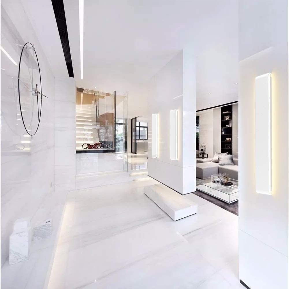 Lampada da Parete per Comodino, Luce in Metallo Ultrasottile con Paralume in Acrilico, Applique a LED 3000K, Illuminazione Decorativa per Bagno, luci Frontali per Specchio, lampade